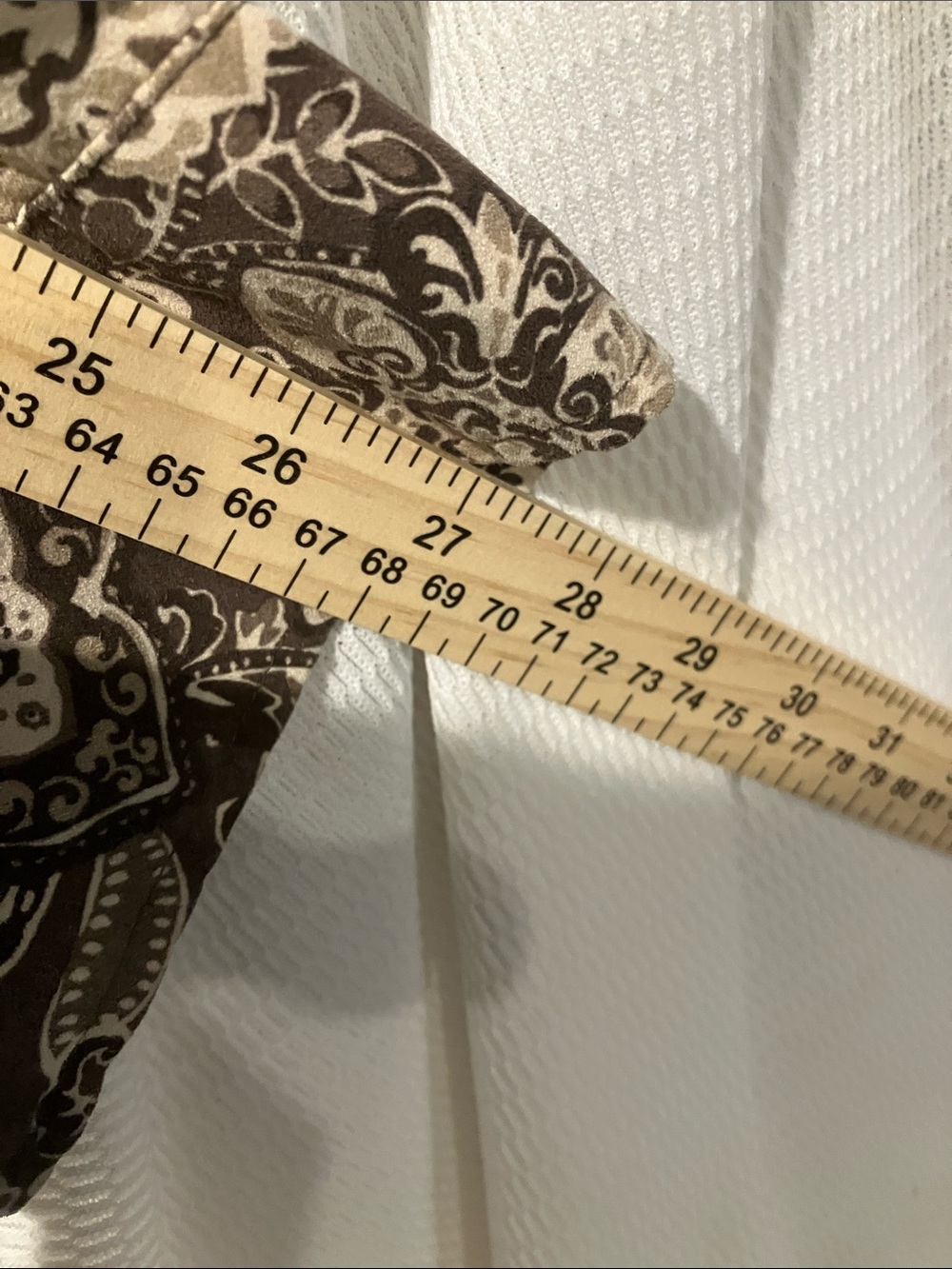 croft & barrow Brown and Cream Paisley Print Button-Front Shirt - Picture 7 of 8